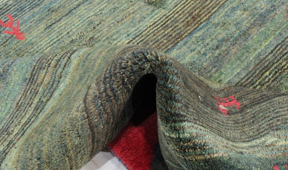 Image 1 of Original Perserteppich Gabbeh Ghashghai Orientteppich 214 cm x 172 cm Alt Natur