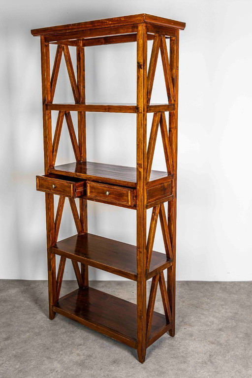 Vintage Dresser Or Book Rack With 2 Drawers