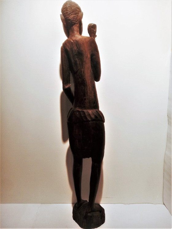 Image 1 of Statues africaines de grands et petits chasseurs/guerriers