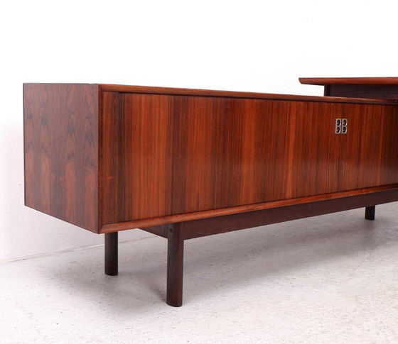 Scrivania Direzionale Vintage con Credenza, Arne Vodder per Sibast, Anni '60, Scrivanie, Legno, Marrone (foto 9 di 15)