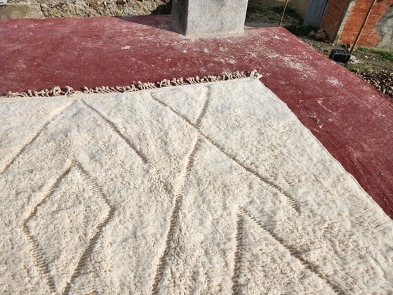 Beni Ouarain Berber rug in cream 300x200 cm, natural wool, handmade, Rugs & carpets, Cotton, Scandinavian (photo 10 of 21)