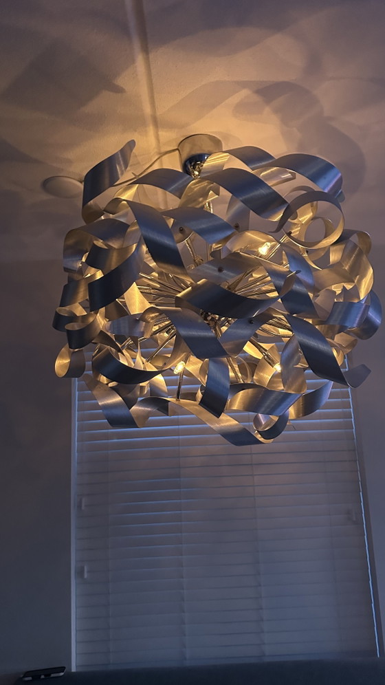 Image 1 of Moderne Design Hanglamp - Geborsteld Aluminium Eyecatcher