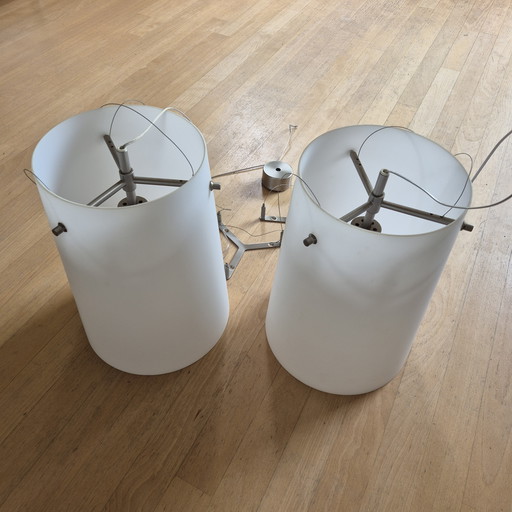 2x Prandina Sera S1 pendant lamp matte opal white