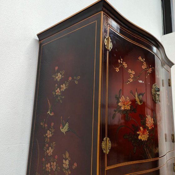 Image 1 of Vintage Chinese bridal cabinet sideboard Chinoiserie cabinet