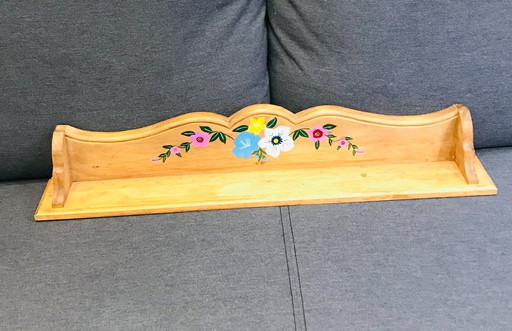 Small floral wood shelf