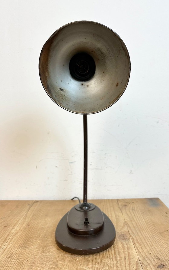 Image 1 of Vintage Brown Adjustable Table Lamp, 1960s