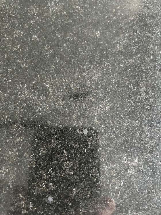 Image 1 of Black granite table with 4 chairs from the brand Alias