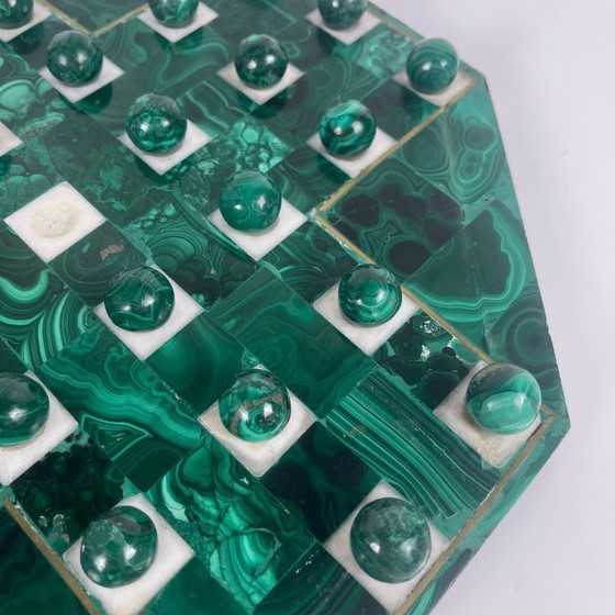 Image 1 of Gioco solitario ottagonale in malachite, 1950/70