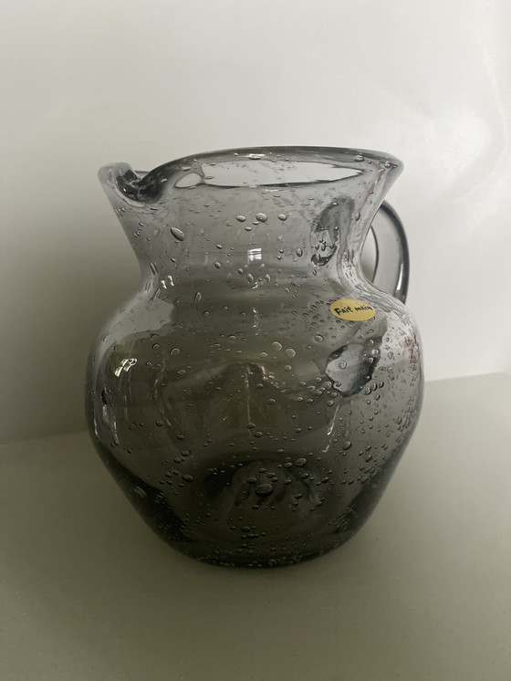 Image 1 of Jarra/jarra de vidrio hecha a mano con burbujas