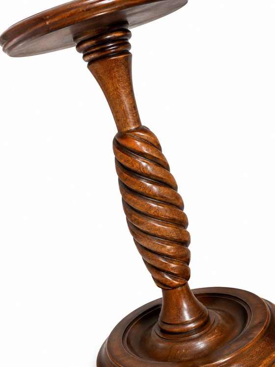 Image 1 of Vintage houten plantentafel / bijzettafel Barley Twist