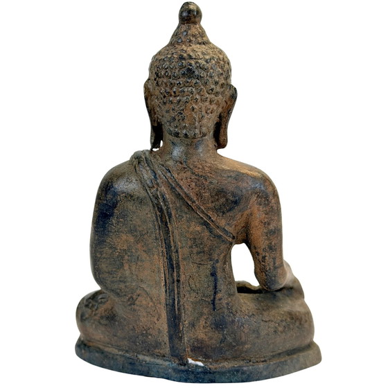 Paire de Bouddhas thaïlandais antiques en bronze – Style Lanna, 19e siècle – Sculptures (photo 5 of 11)