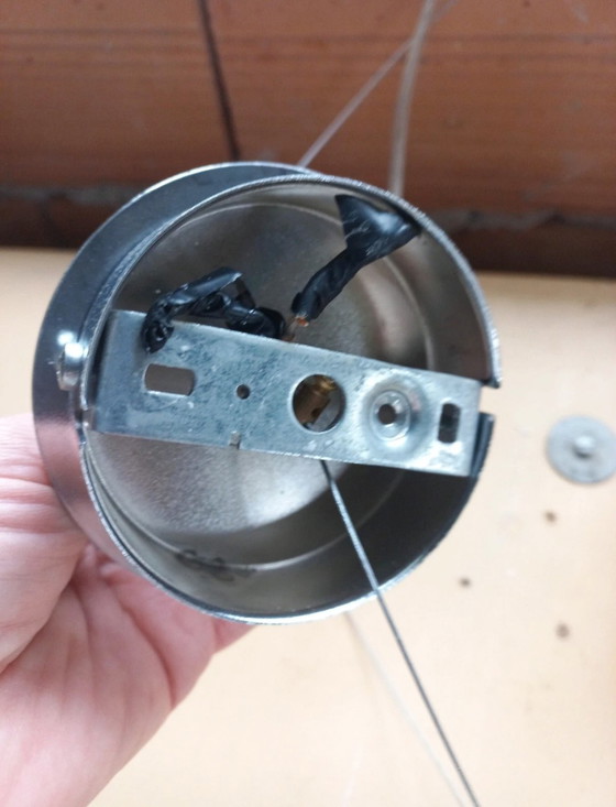 Image 1 of Lámpara colgante estilo era espacial, cristal de Murano original, altura ajustable.