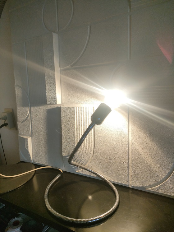 Image 1 of Vintage design snake chroom tafellamp 