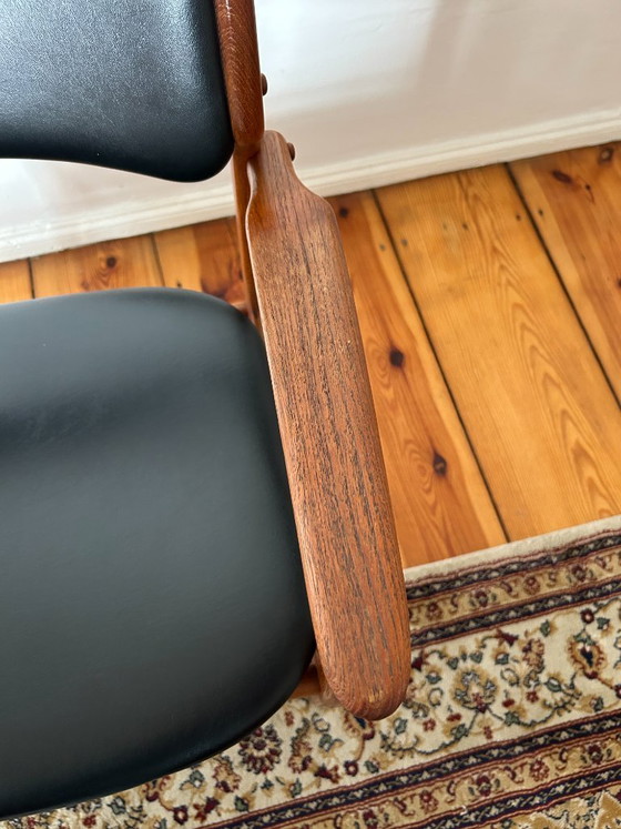 Nr. 1 Dänischer Mid-Century Armlehnstühlen, Teak, 1960er – Sessel, Textile, Wood (photo 4 of 6)