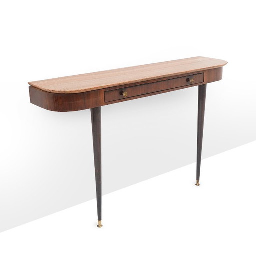 Console avec plateau en marbre, années 1950