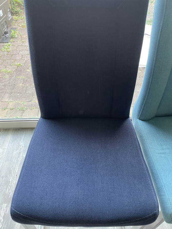 6x Henders And Hazel Marlene Chairs – Henders & Hazel, Dining chairs, polished steel, Textile (photo 5 of 6)