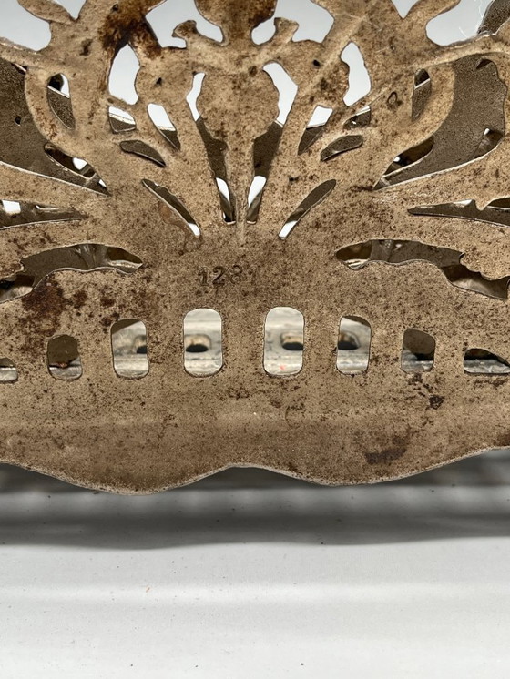 Image 1 of Jugendstil Briefhalter & Schreibzeug – Gusseisen Floral (Modell 1281) – ca. 1900