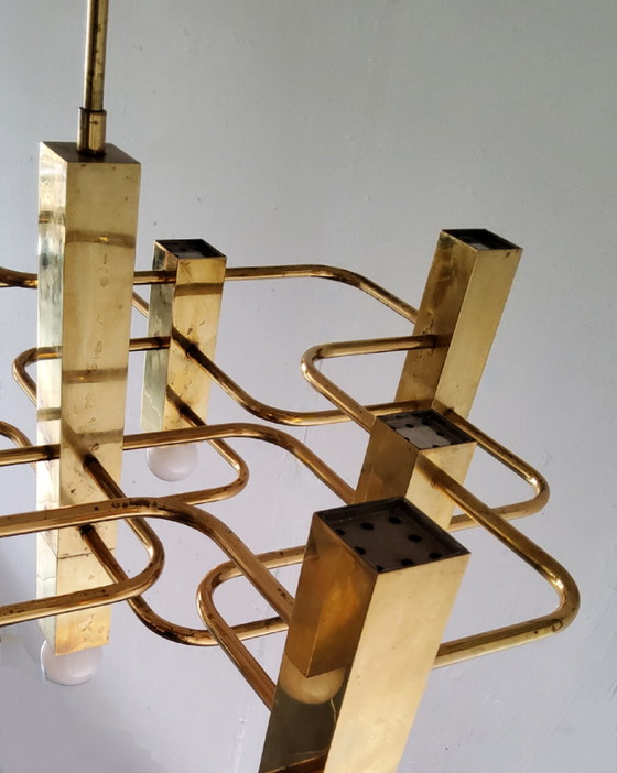 Image 1 of Gaetano Sciolari chandelier, Boulanger from the 70s