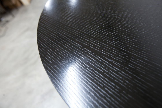 Image 1 of Osvaldo Borsani black and chrome round height-adjustable table with extension