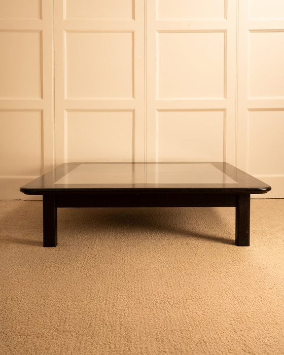 Image 1 of wood & metal coffee table 