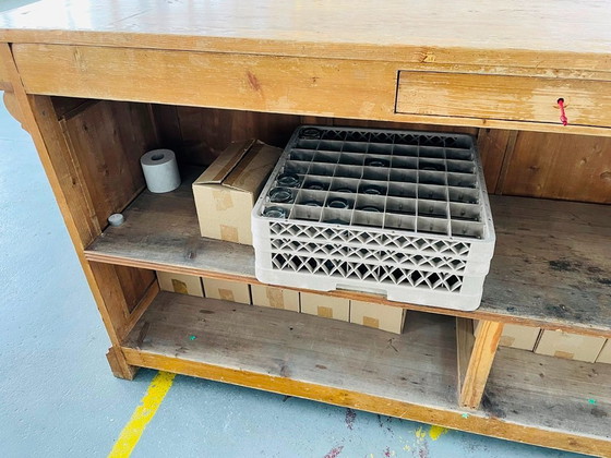 Image 1 of Theke – Antike Bar aus Kiefernholz
