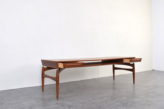 Image 1 of Table basse en teck style Mid-Century par Johannes Andersen pour Trensum Möbelfabrik, années 1960.