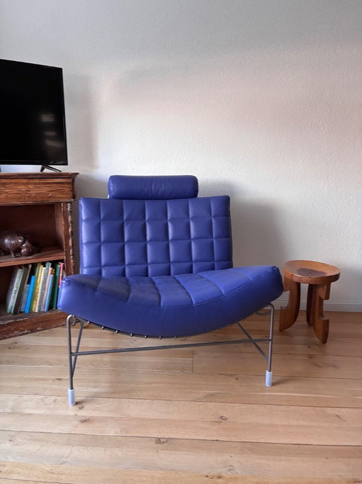 2 leolux volare fauteuils met hocker 