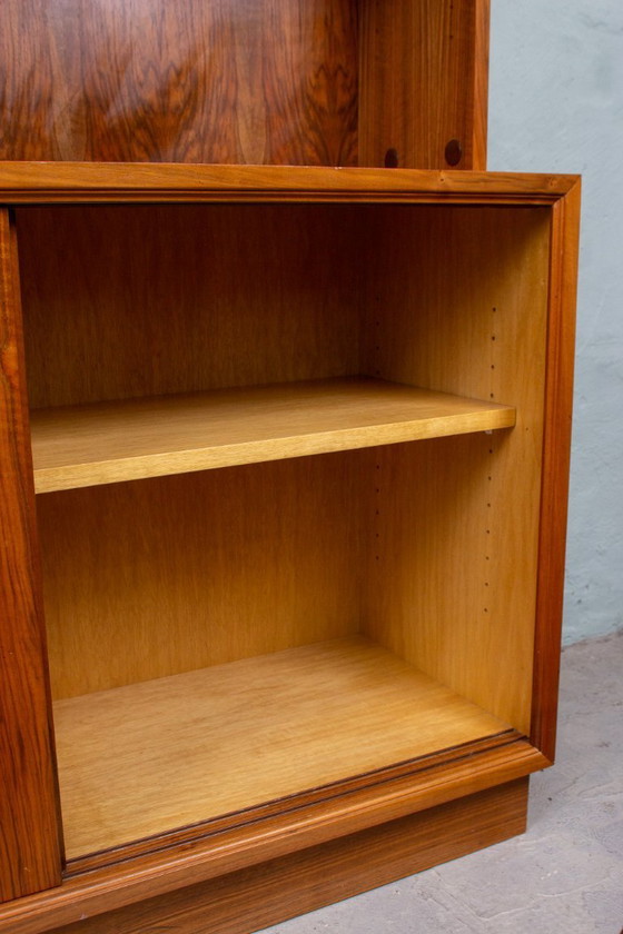 Image 1 of Vintage teak and walnut bookcase, highboard, chest of drawers, mid-century modern, 1960s