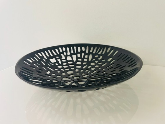 Image 1 of Graphic design bowl made of black coated steel