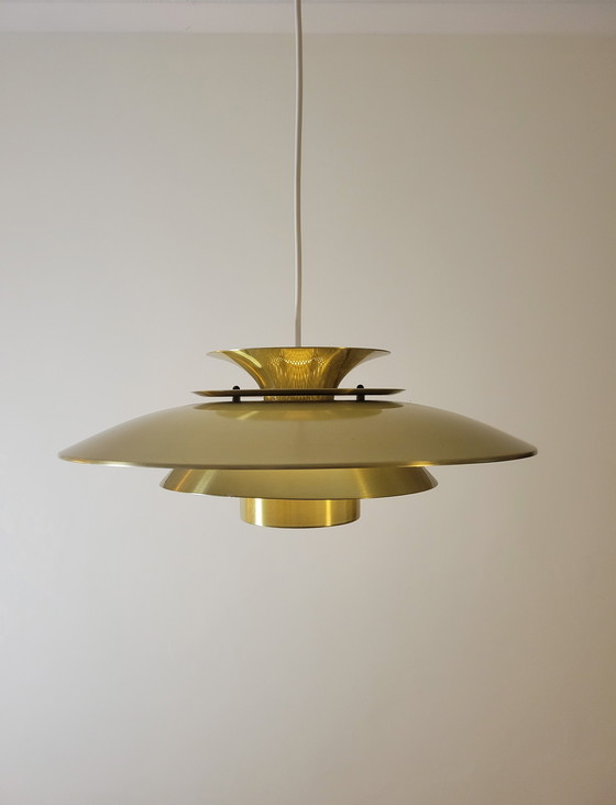 Image 1 of Lampe vintage danoise en laiton