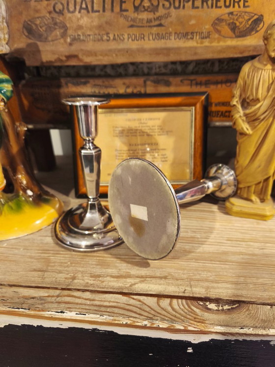 Image 1 of Silver candlesticks, 5 pairs, 10 pcs.