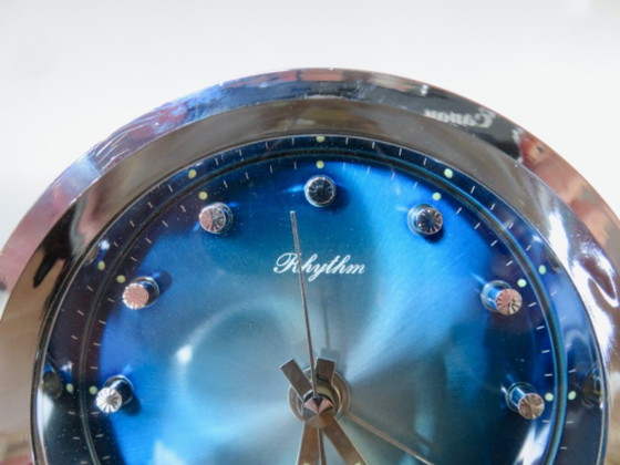 RHYTHM alarm clock Japan, tulip base, 1970, pop, space age, Decorative Objects, Plastic, Blue (photo 3 of 13)