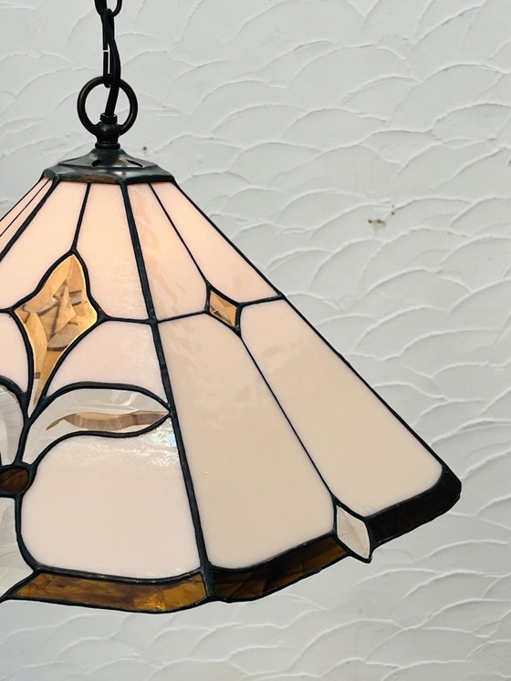 Lampada a sospensione Tiffany Fleur de Lys Art Deco – Lampade a sospensione, Glass (photo 3 of 17)