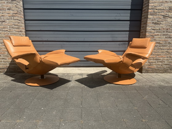 Image 1 of 2x Jori Fellini relax Medi Mono-move Cognac leather pillow