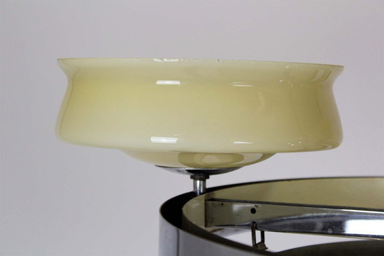 Image 1 of Bauhaus Chrome Chandelier from Zukov, 1940s