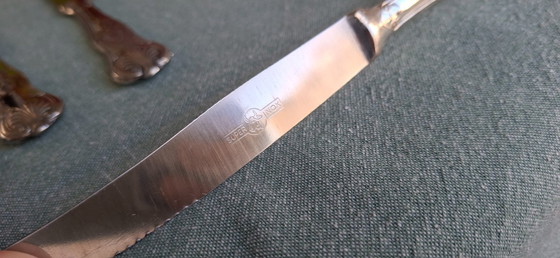 Image 1 of Luxe verzilverd bestek, Kings Pattern, Fleuron, Christofle