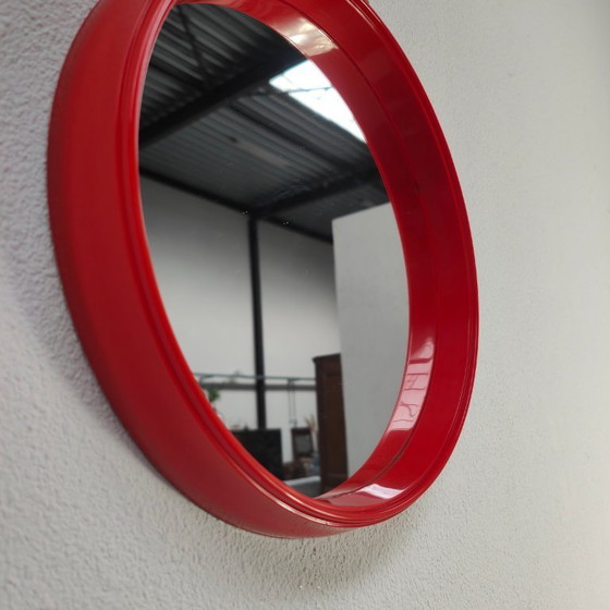 Image 1 of Vintage Mid Century round mirror, round plastic wall mirror