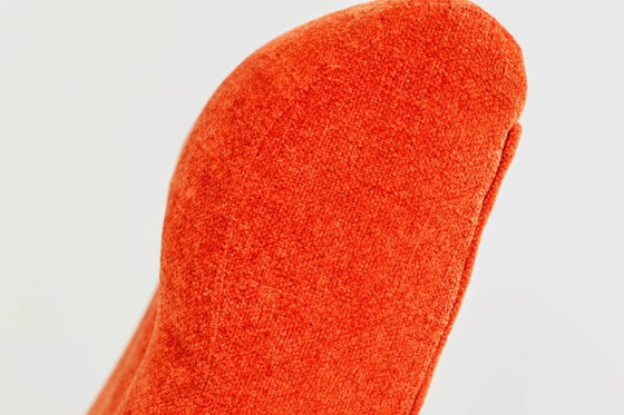 Image 1 of Paire de fauteuils design moderne du milieu du siècle, couleur orange brûlé, années 1960