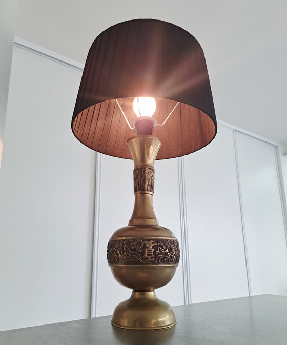 Image 1 of James Mont Korean vintage brass lamp