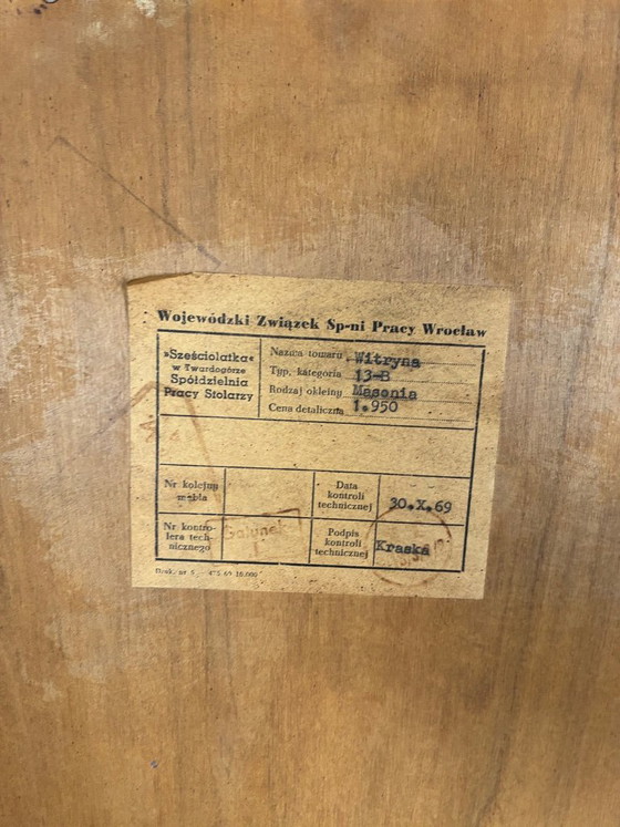 Vetrina in legno Mid-century, Sześciolatka, Polonia, 1969 – Vetrine, Wood (photo 15 of 15)