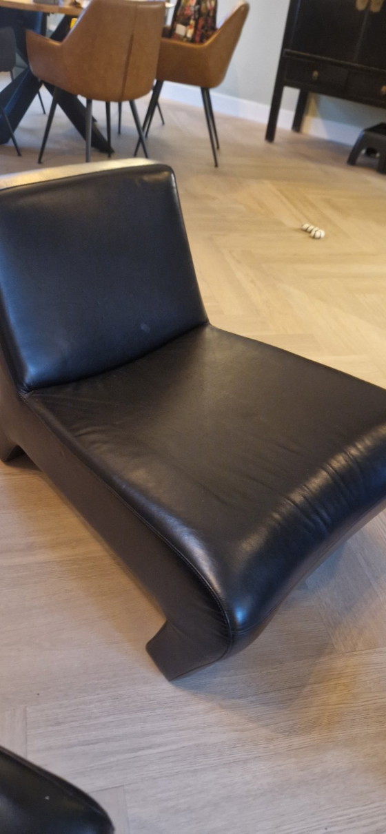 Image 1 of Machalke Crack 60 fauteuil(s) – zwart leer – Duits design