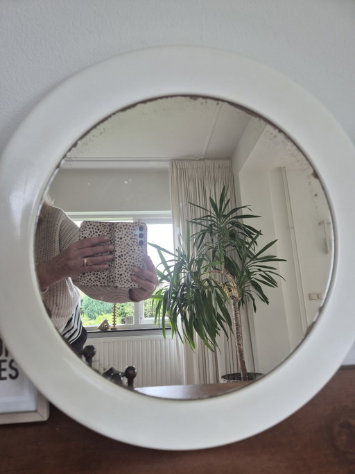 Vintage plastic mirror 45 cm, brand Syla – spiegels, Glass (photo 2 of 8)