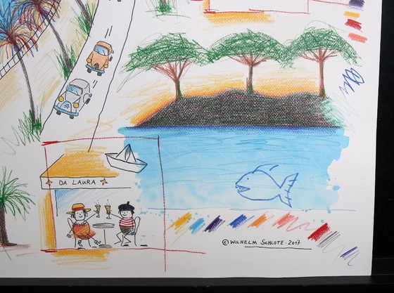 Image 1 of Schlote, Wilhelm - Cannes - Disegno originale - firmato UNIKAT