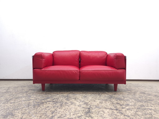 Poltrona Frau Twice Canapé deux places design Canapé en cuir rouge