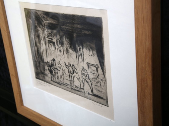 Image 1 of Teuber, Hermann - L'Avare (Scène de Molière) - Eau-forte - Encadrée - Signée à la main