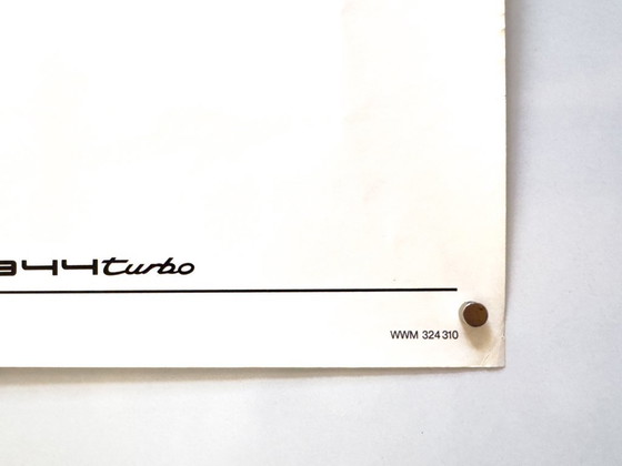 Image 1 of 🏁 Original vintage 1985 Porsche 944 Turbo Cutaway Poster / Plakat - XL 76 × 102 cm 