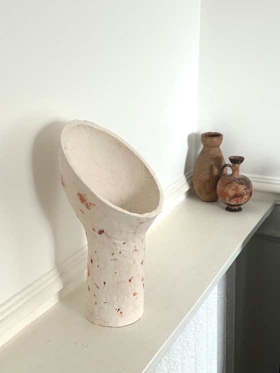 Image 1 of French contemporary ceramic lamp, "Cucchiao" by Renzo Maar