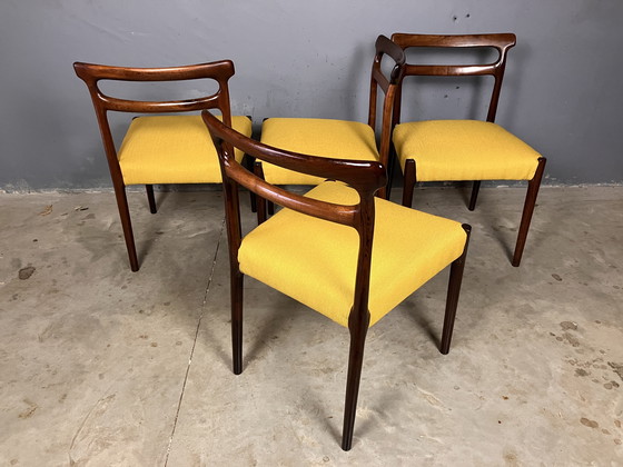 Image 1 of Rosewood chairs newly upholstered Mid Century Vintage
