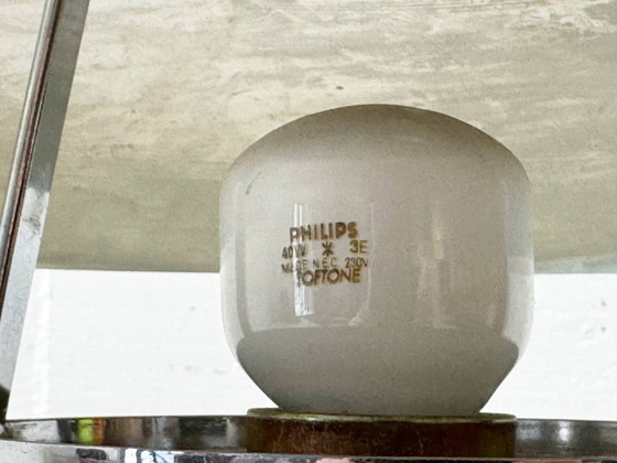 Image 1 of French Art Deco table lamp made of chrome-plated metal, 1930s