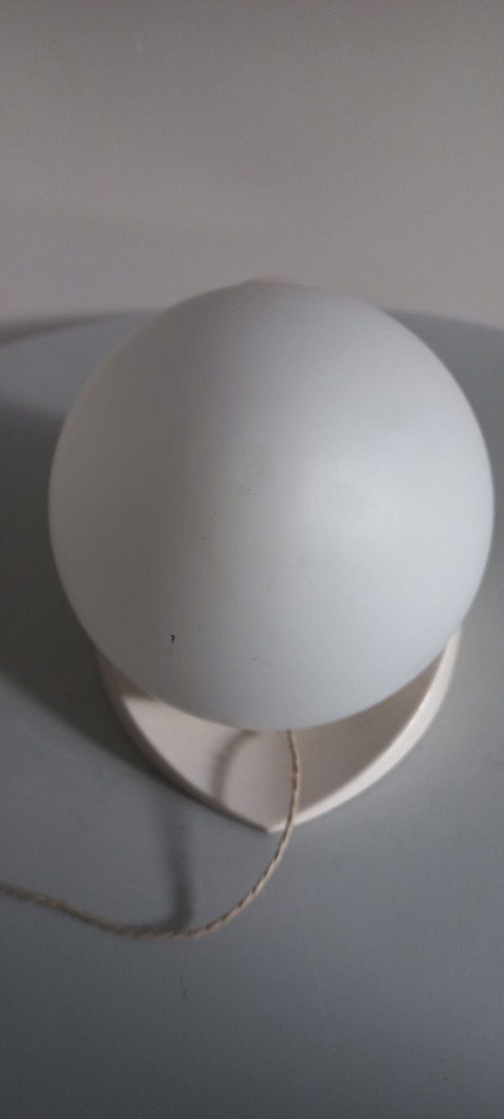 iGuzzini Bugia Wall Lamp Table Lamp Giuseppe Cormio 70s, Glass, Plastic, Creme (photo 2 of 10)